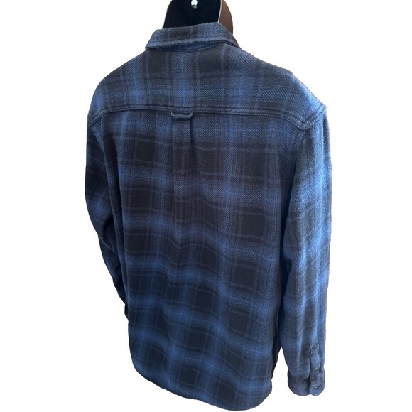 Orvis Heavy Flannel Jacket/Shacket Men's Sz XL 100% Cotton Blue & Black Plaid - Picture 3 of 15